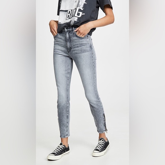 Mother Swooner Ankle Zip Jeans in Static s 27 - Picture 3 of 8